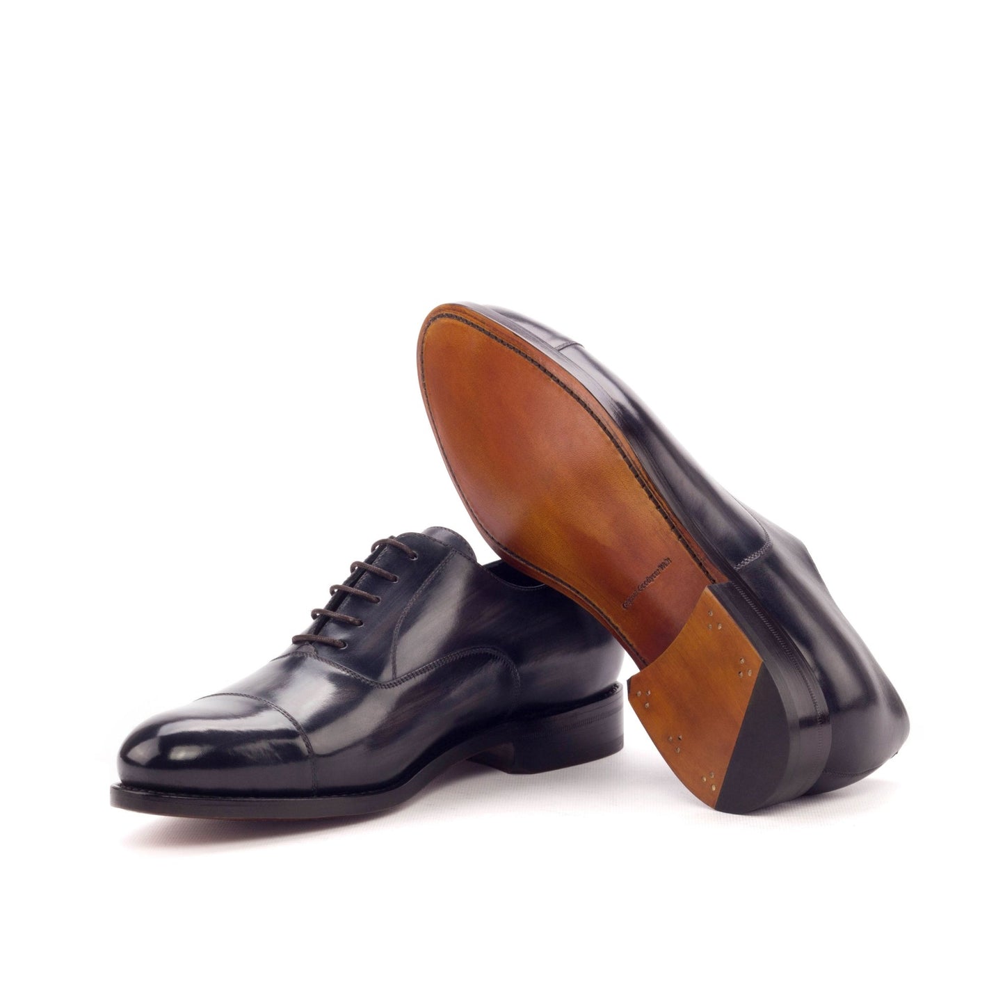 Cap Toe Oxford in Grey Patina - Zatorres | Free Shipping on orders over $200