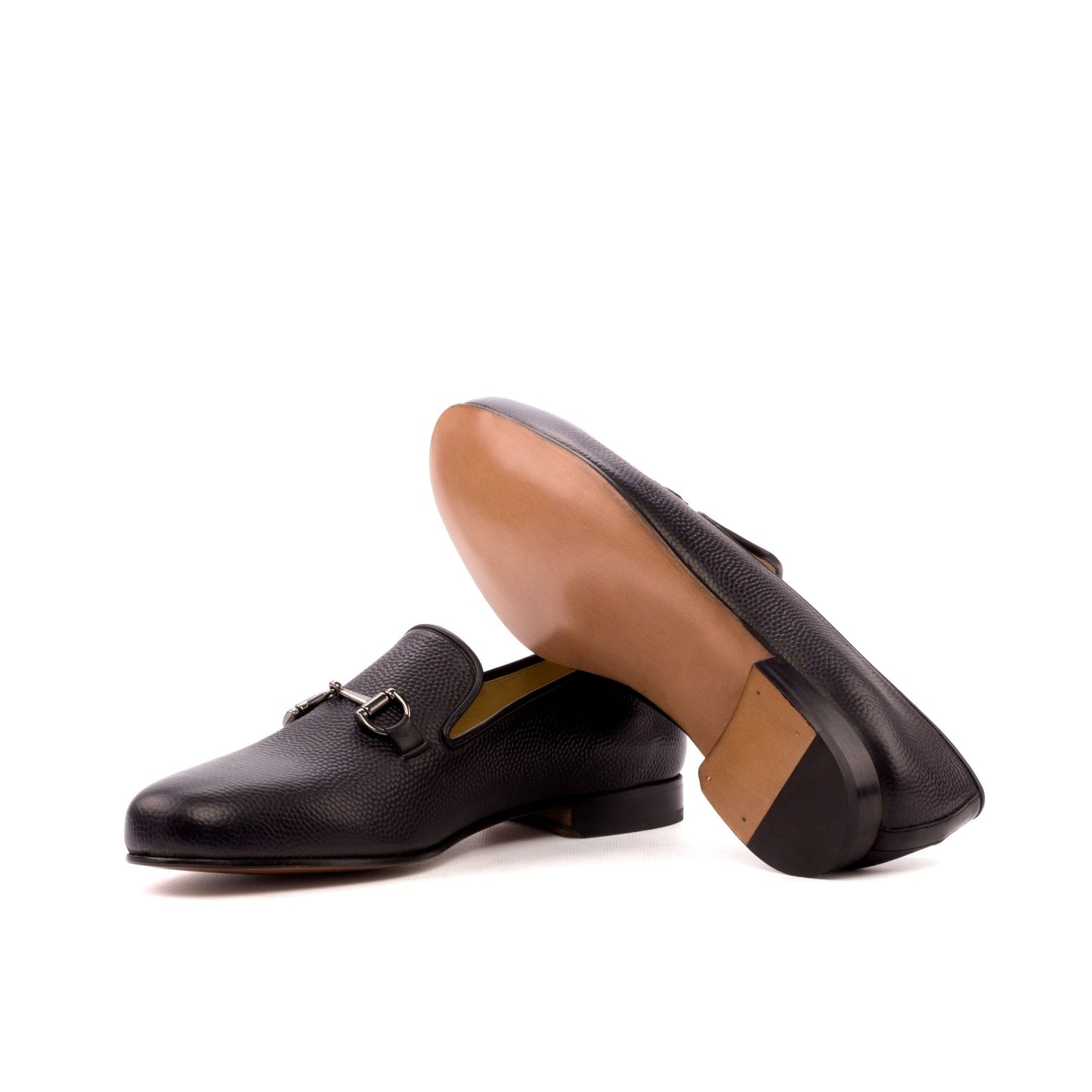 Santiago Slipper in Black Box Calf - Zatorres | Free Shipping on orders over $200