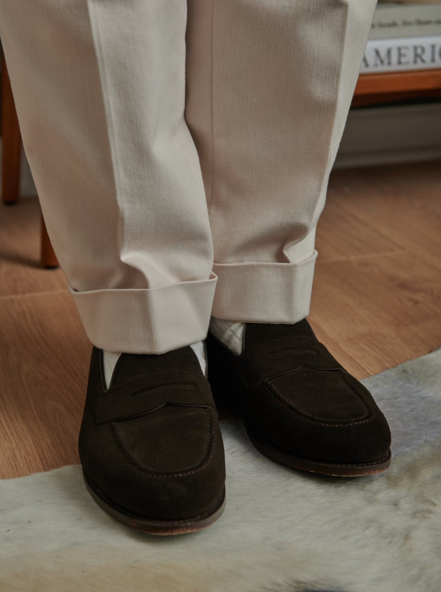 Penny Loafer in Dark Brown Suede - Zatorres | Free Shipping on orders over $200