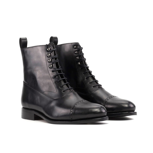 Balmoral Boot in Black Box Calf - Zatorres | Free Shipping on orders over $200