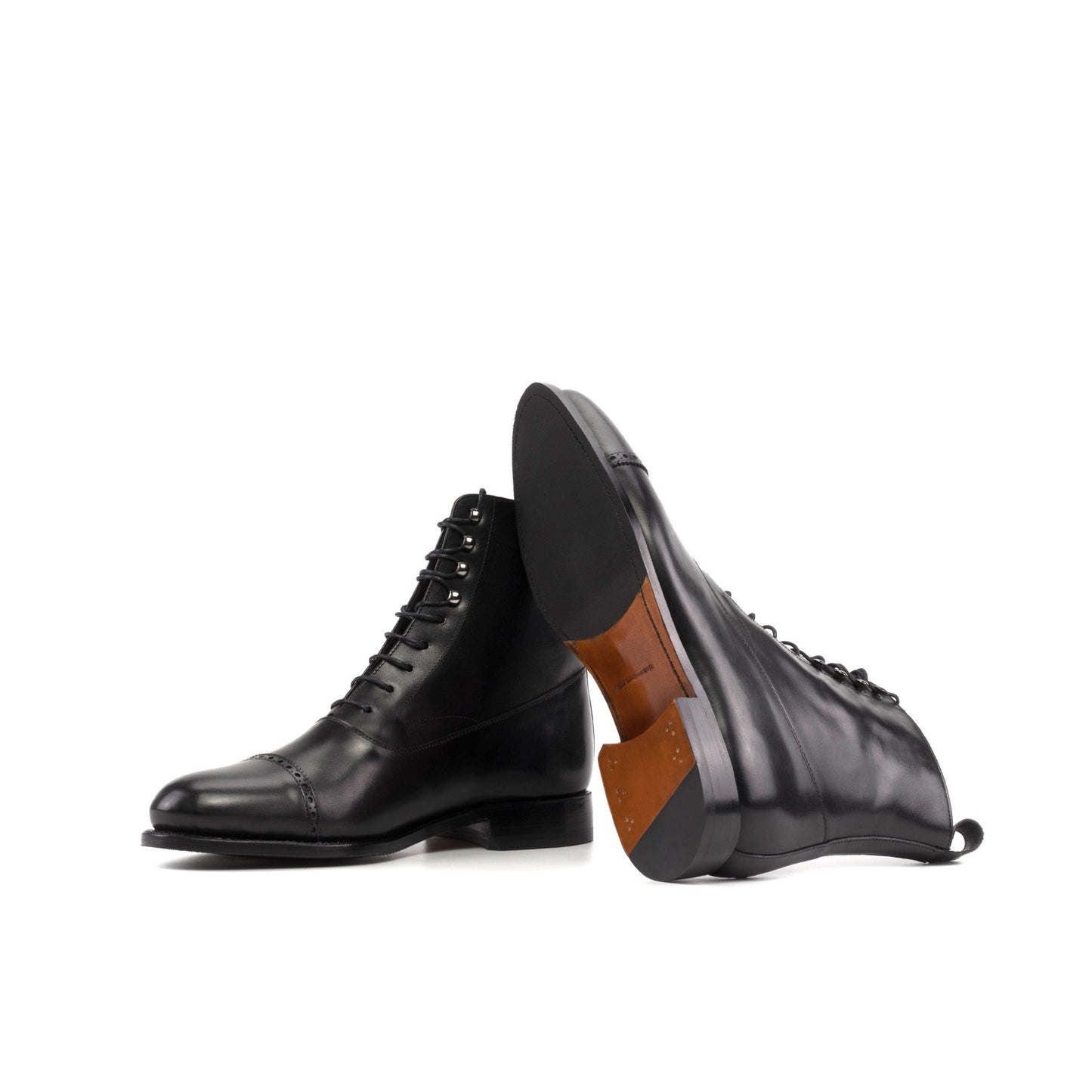 Balmoral Boot in Black Box Calf - Zatorres | Free Shipping on orders over $200