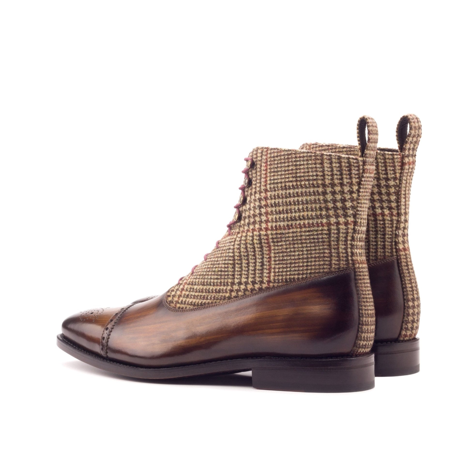 Balmoral Boot in Tweed and Brown Patina - Zatorres | Free Shipping on orders over $200