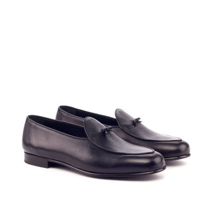 Belgian Slipper in Black Full Grain Calf - Zatorres | Free Shipping on orders over $200