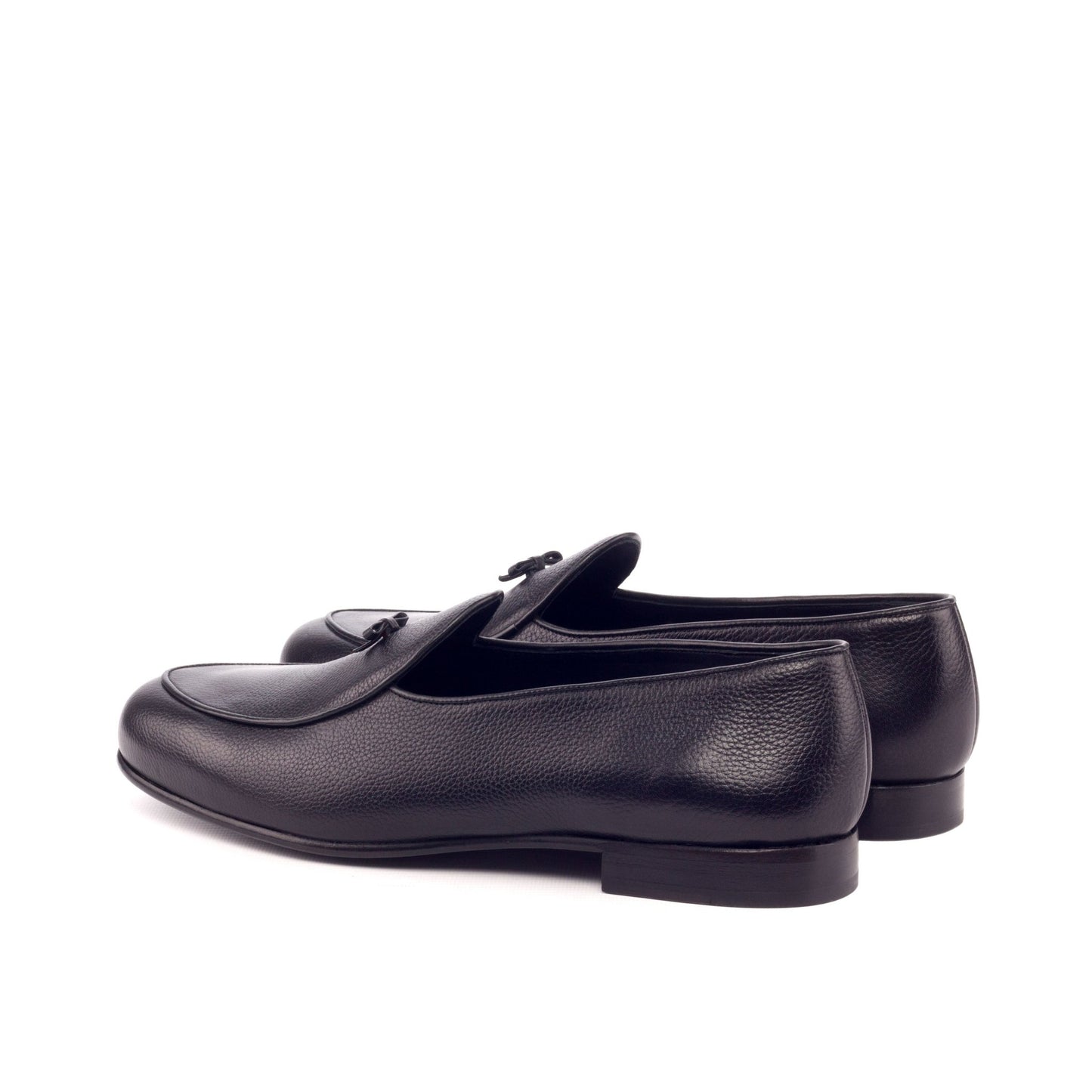 Belgian Slipper in Black Full Grain Calf - Zatorres | Free Shipping on orders over $200