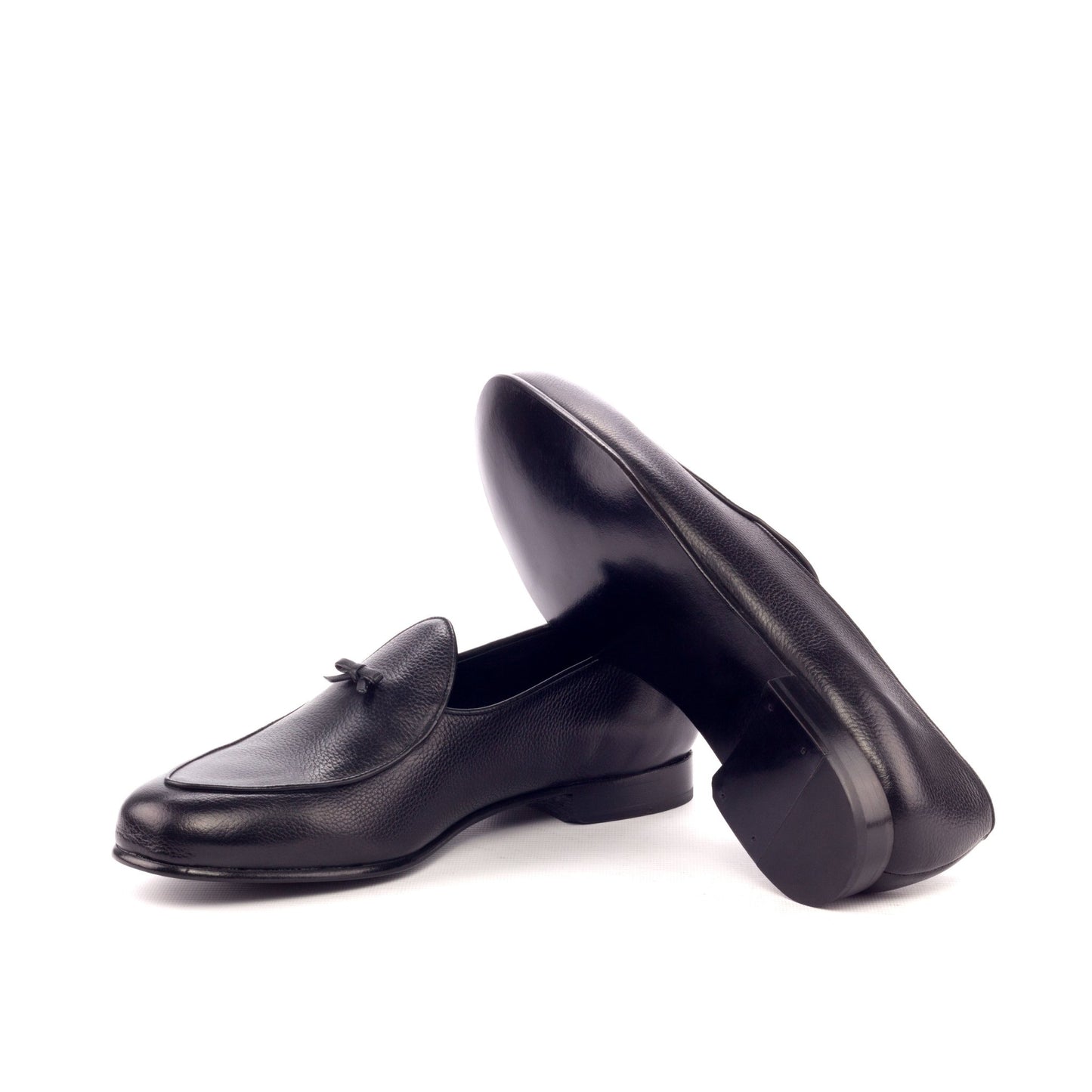 Belgian Slipper in Black Full Grain Calf - Zatorres | Free Shipping on orders over $200