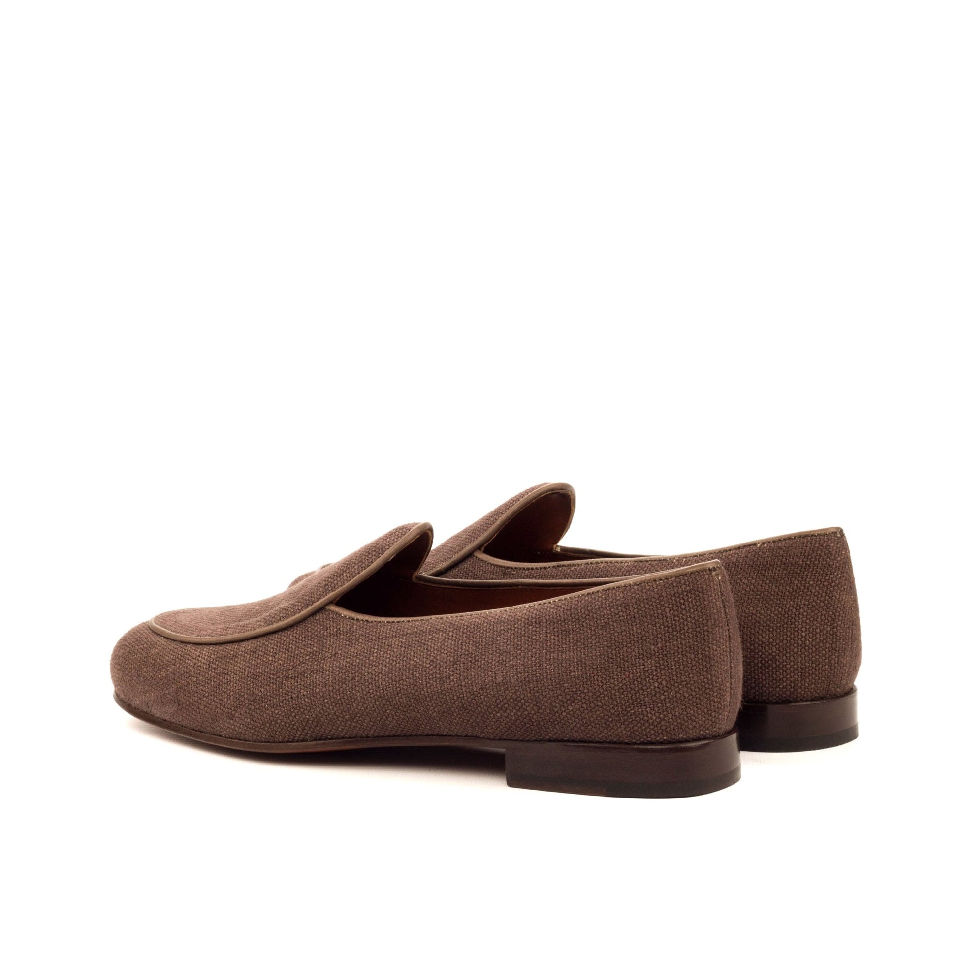 Belgian Slipper in Brown Linen - Zatorres | Free Shipping on orders over $200