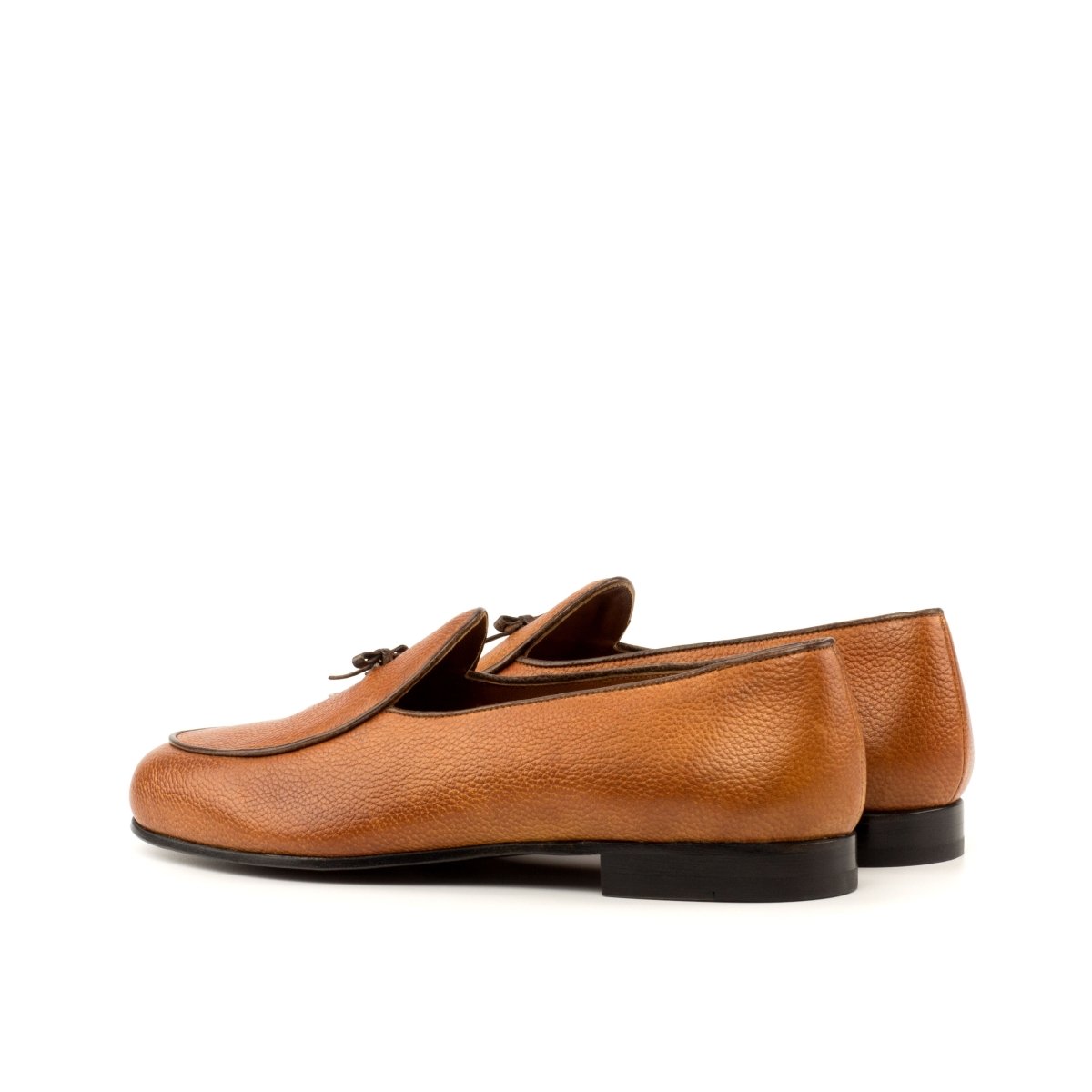 Belgian Slipper in Cognac Full Grain Box Calf - Zatorres | Free Shipping on orders over $200