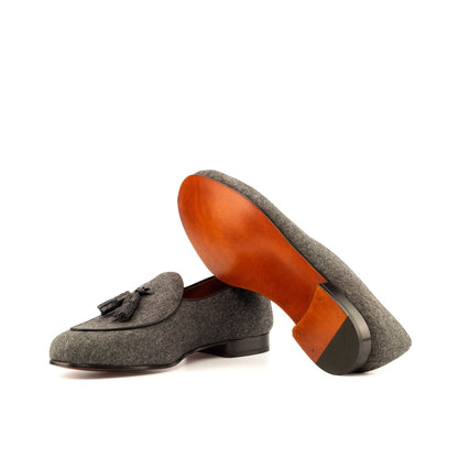 Belgian Slipper in Dark Grey Flannel - Zatorres | Free Shipping on orders over $200