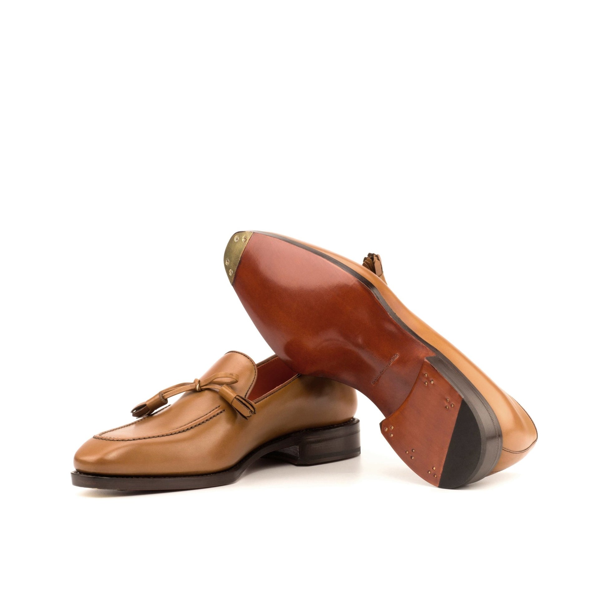 Bow Loafer in Cognac Box Calf - Zatorres | Free Shipping on orders over $200