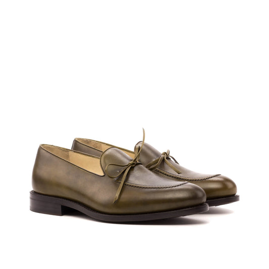 Bow Loafer in Olive Calf - Zatorres | Free Shipping on orders over $200
