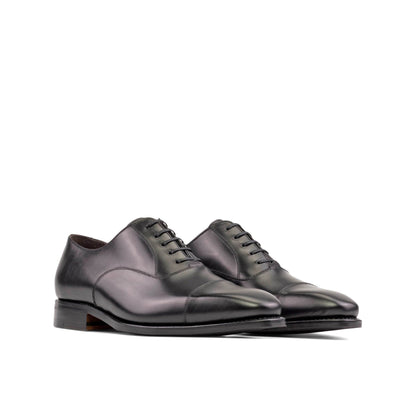 Cap Toe Oxford in Black Box Calf - Zatorres | Free Shipping on orders over $200