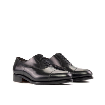 Cap Toe Oxford in Black Box Calf - Zatorres | Free Shipping on orders over $200