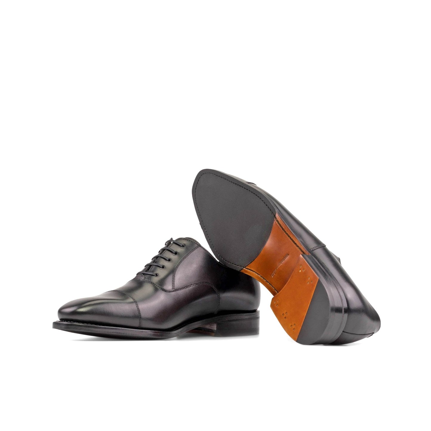 Cap Toe Oxford in Black Box Calf - Zatorres | Free Shipping on orders over $200