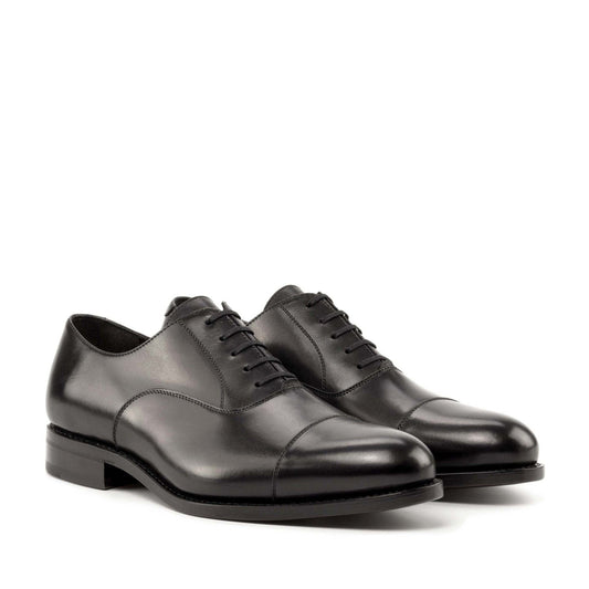 Cap Toe Oxford in Black Box Calf - Zatorres | Free Shipping on orders over $200