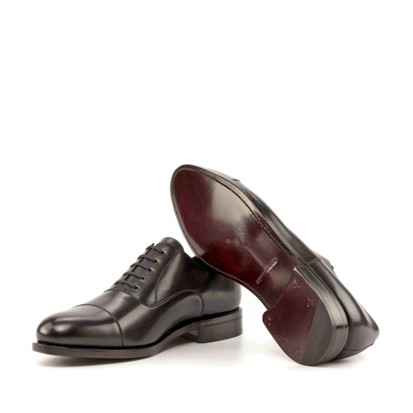 Cap Toe Oxford in Black Box Calf - Zatorres | Free Shipping on orders over $200