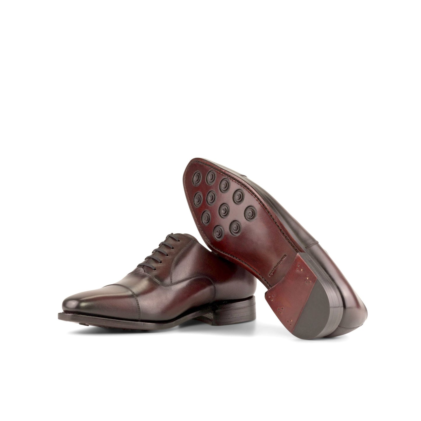 Cap Toe Oxford in Burgundy Box Calf - Zatorres | Free Shipping on orders over $200