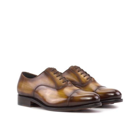 Cap Toe Oxford in Cognac Patina - Zatorres | Free Shipping on orders over $200