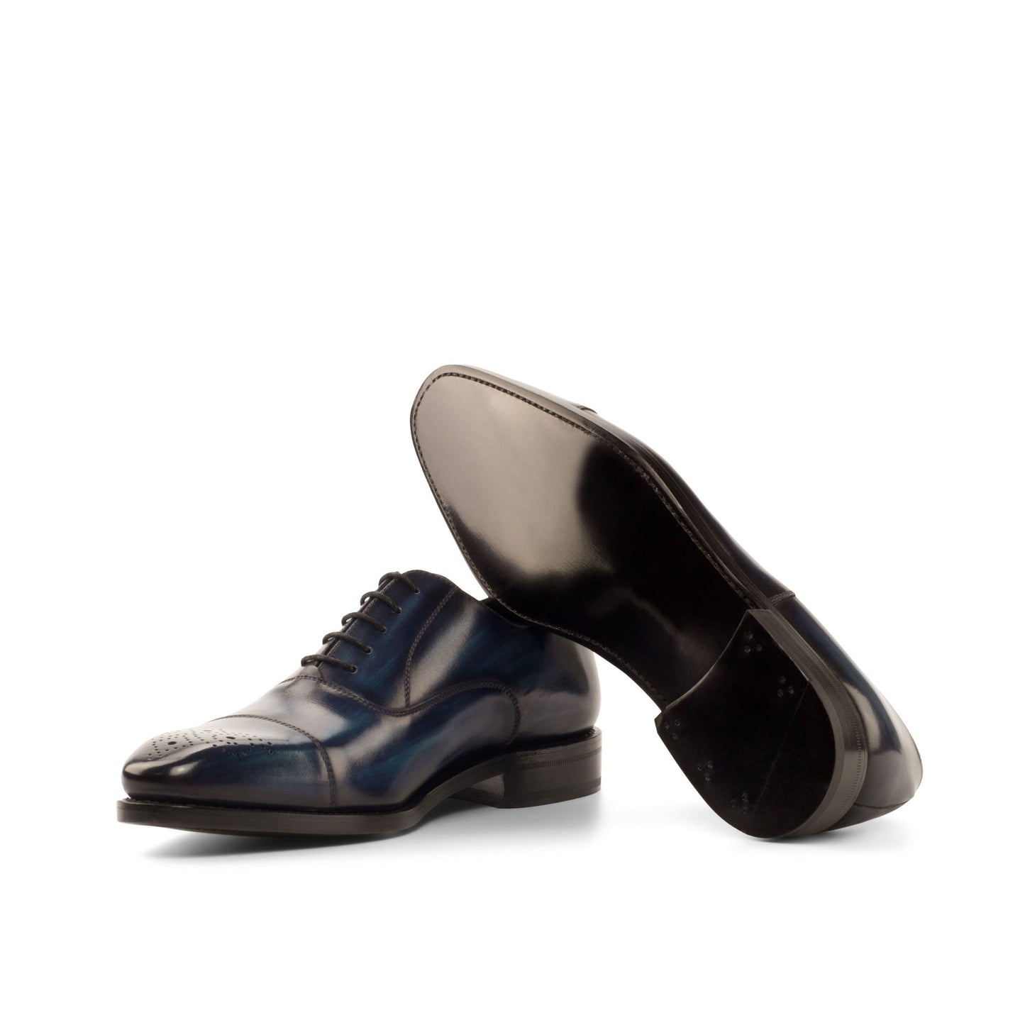 Cap Toe Oxford in Denim Patina - Zatorres | Free Shipping on orders over $200