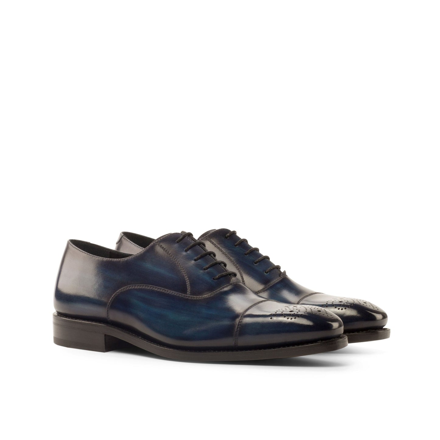 Cap Toe Oxford in Denim Patina - Zatorres | Free Shipping on orders over $200