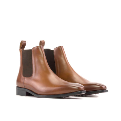 Chelsea Boot in Light Burnished Medium Brown Box Calf - Zatorres | Free Shipping on orders over $200