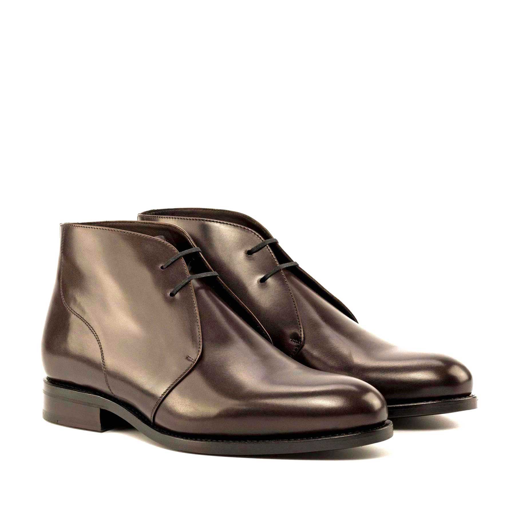 Chukka Boot in Dark Brown Box Calf - Zatorres | Free Shipping on orders over $200