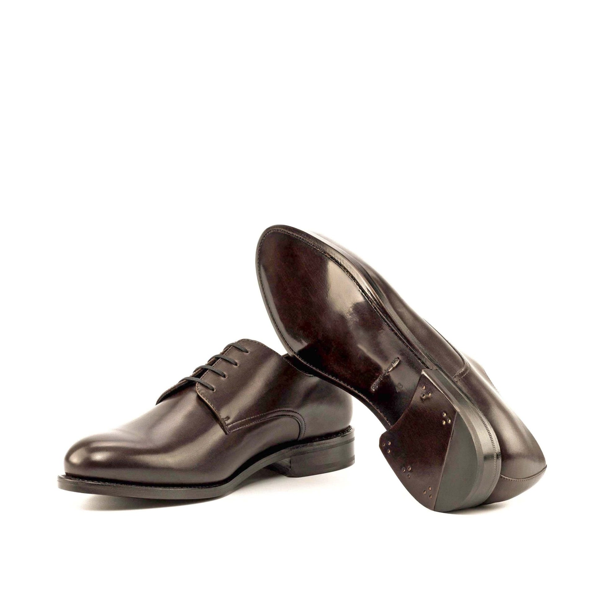 Derby in Dark Dark Brown Box Calf - Zatorres | Free Shipping on orders over $200