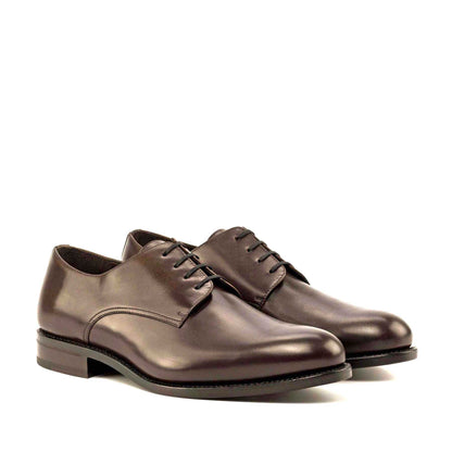 Derby in Dark Dark Brown Box Calf - Zatorres | Free Shipping on orders over $200