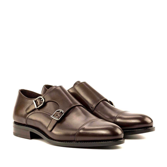 Double Monk in Dark Brown Box Calf - Zatorres | Free Shipping on orders over $200