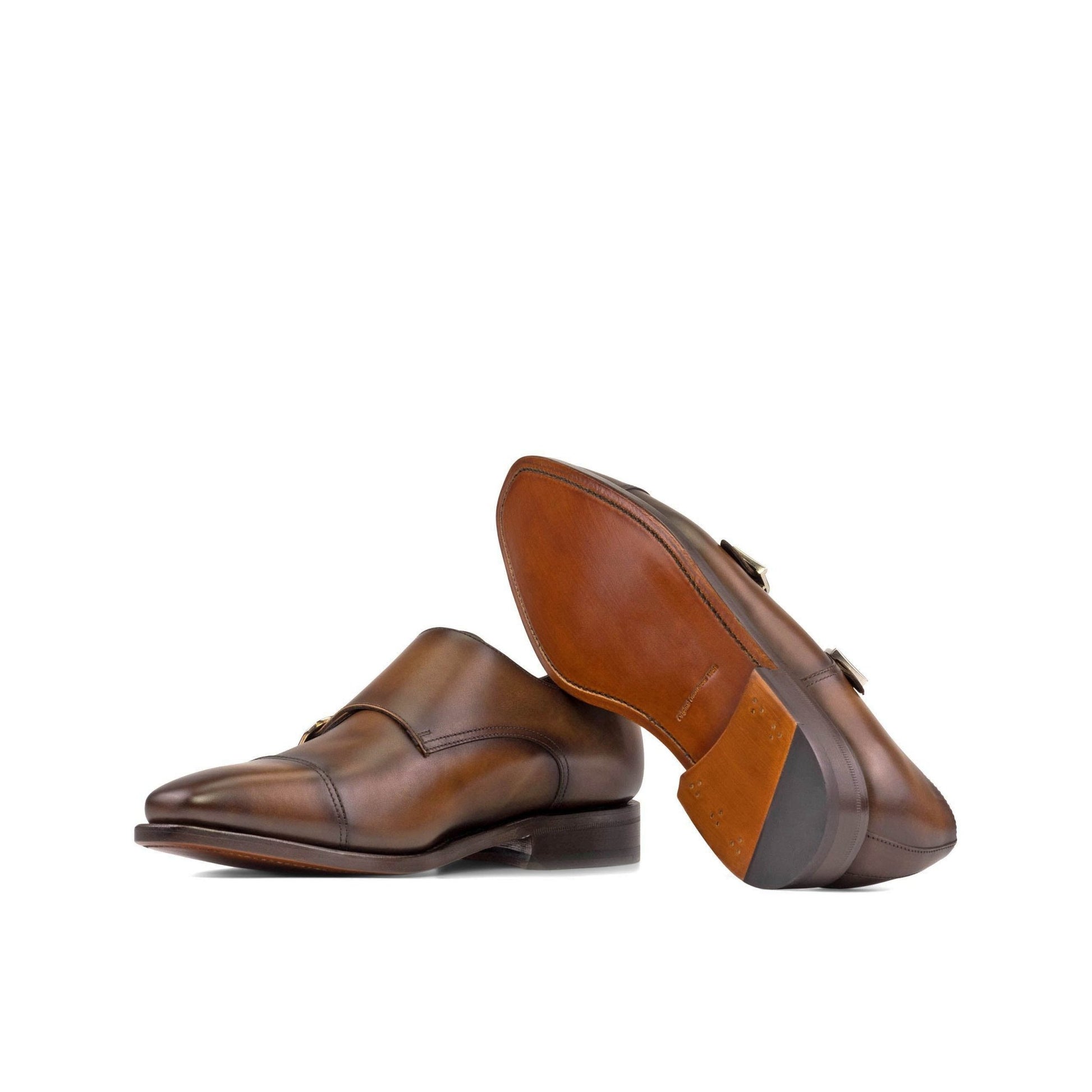 Double Monk in Medium Brown Box Calf - Zatorres | Free Shipping on orders over $200