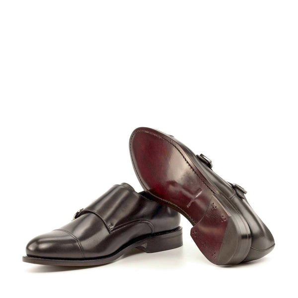 Double Monk Strap in Black Box Calf - Zatorres | Free Shipping on orders over $200