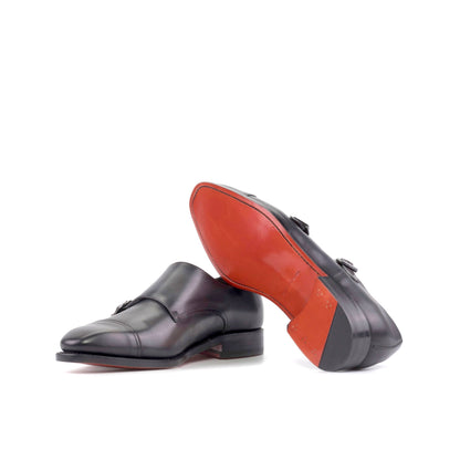 Double Monk Strap in Grey Box Calf - Zatorres | Free Shipping on orders over $200