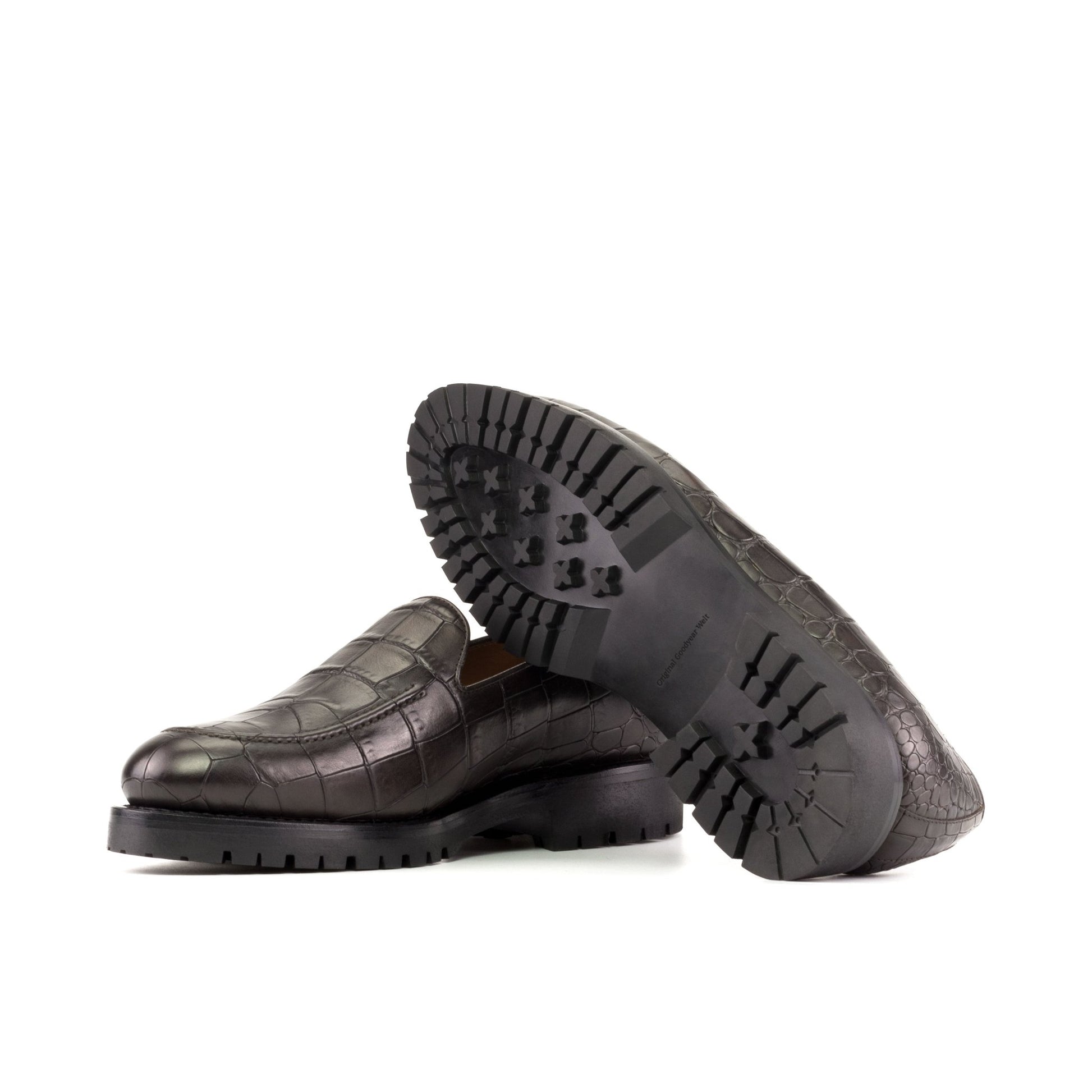 Loafer in Dark Brown Croco - Zatorres | Free Shipping on orders over $200
