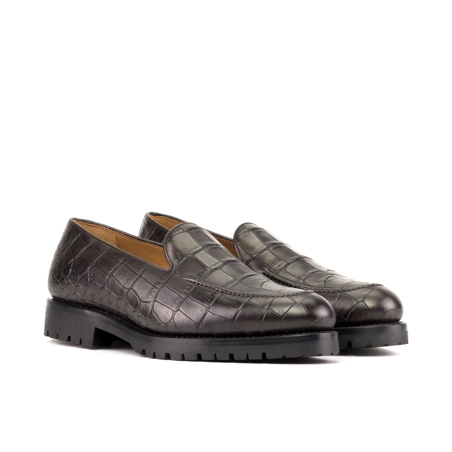 Loafer in Dark Brown Croco - Zatorres | Free Shipping on orders over $200