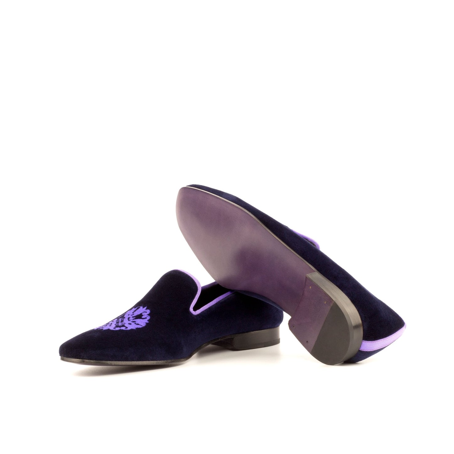 Palazzo Slipper in Purple Velvet - Zatorres | Free Shipping on orders over $200