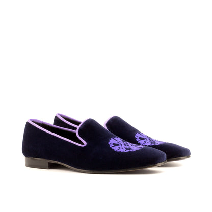 Palazzo Slipper in Purple Velvet - Zatorres | Free Shipping on orders over $200