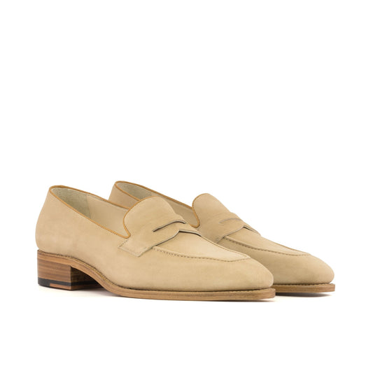 Penny Loafer in Camel Kid Suede - Zatorres | Free Shipping on orders over $200