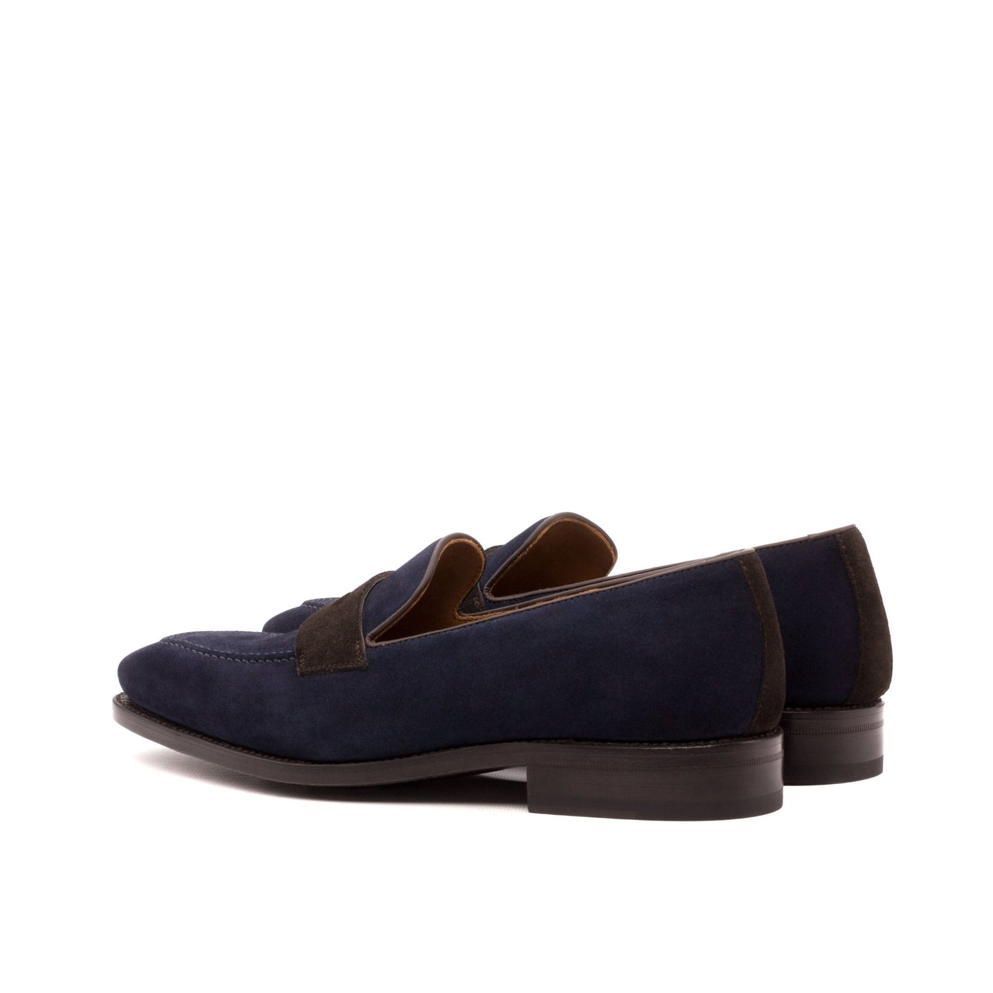 Penny Loafer in Navy and Brown Suede - Zatorres | Free Shipping on orders over $200