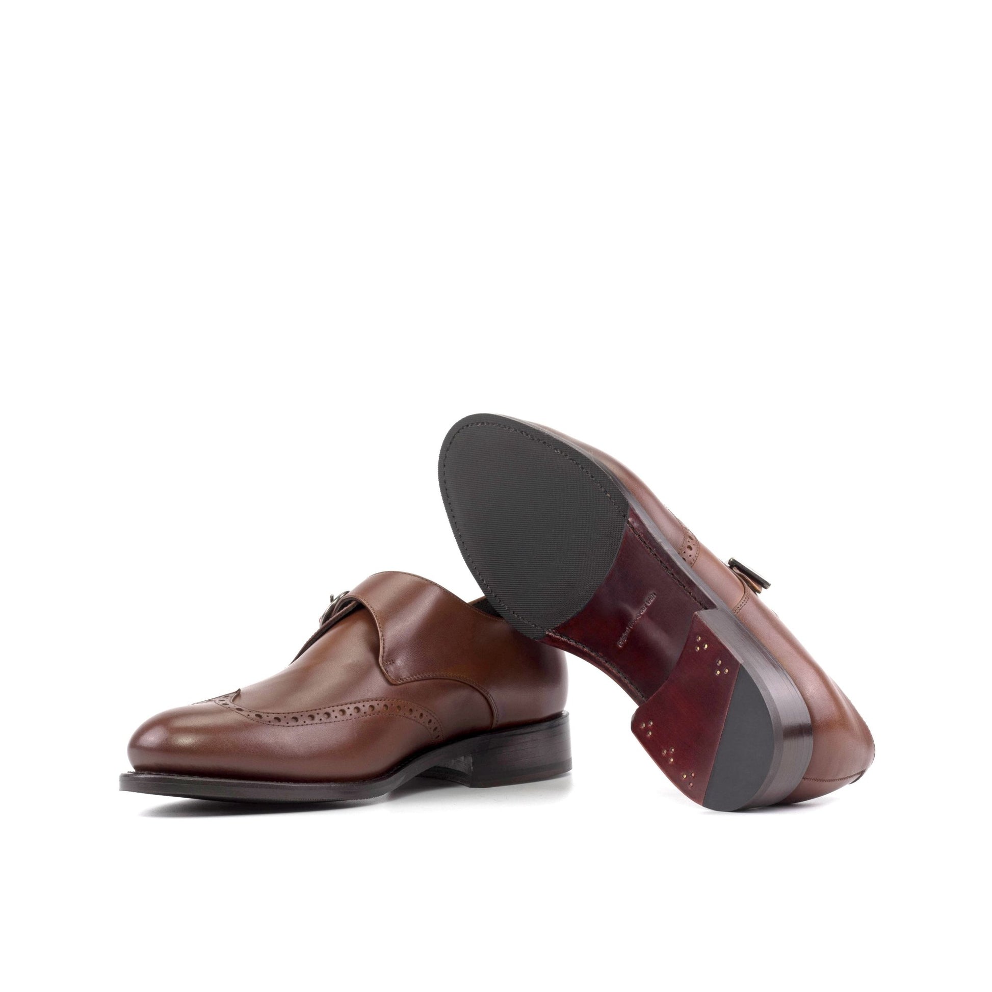 Single Monk in Medium Brown Box Calf - Zatorres | Free Shipping on orders over $200