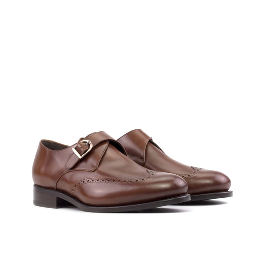 Single Monk Strap in Hickory Brown Box Calf - Zatorres | Free Shipping on orders over $200