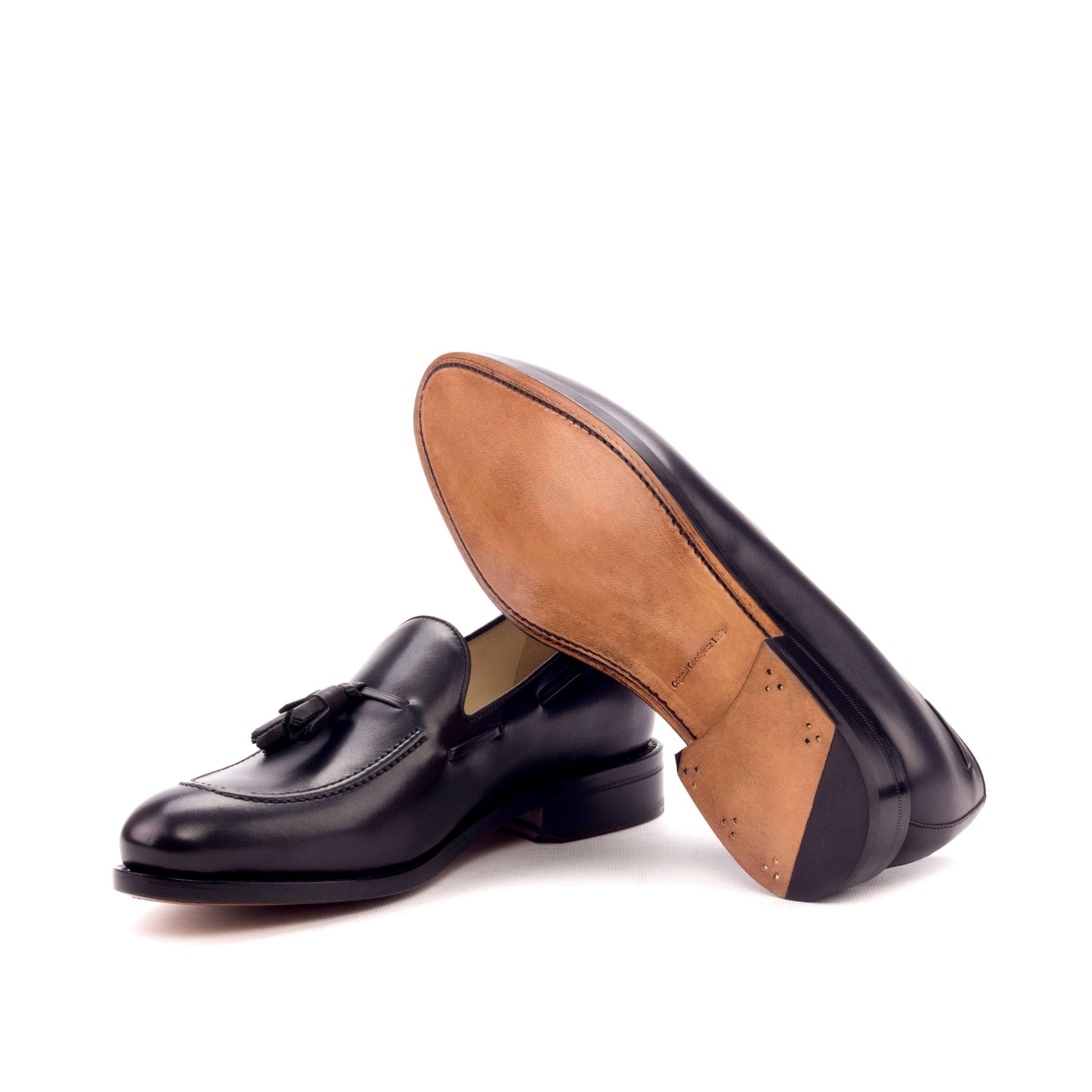 Tassel Loafer in Black Calf - Zatorres | Free Shipping on orders over $200