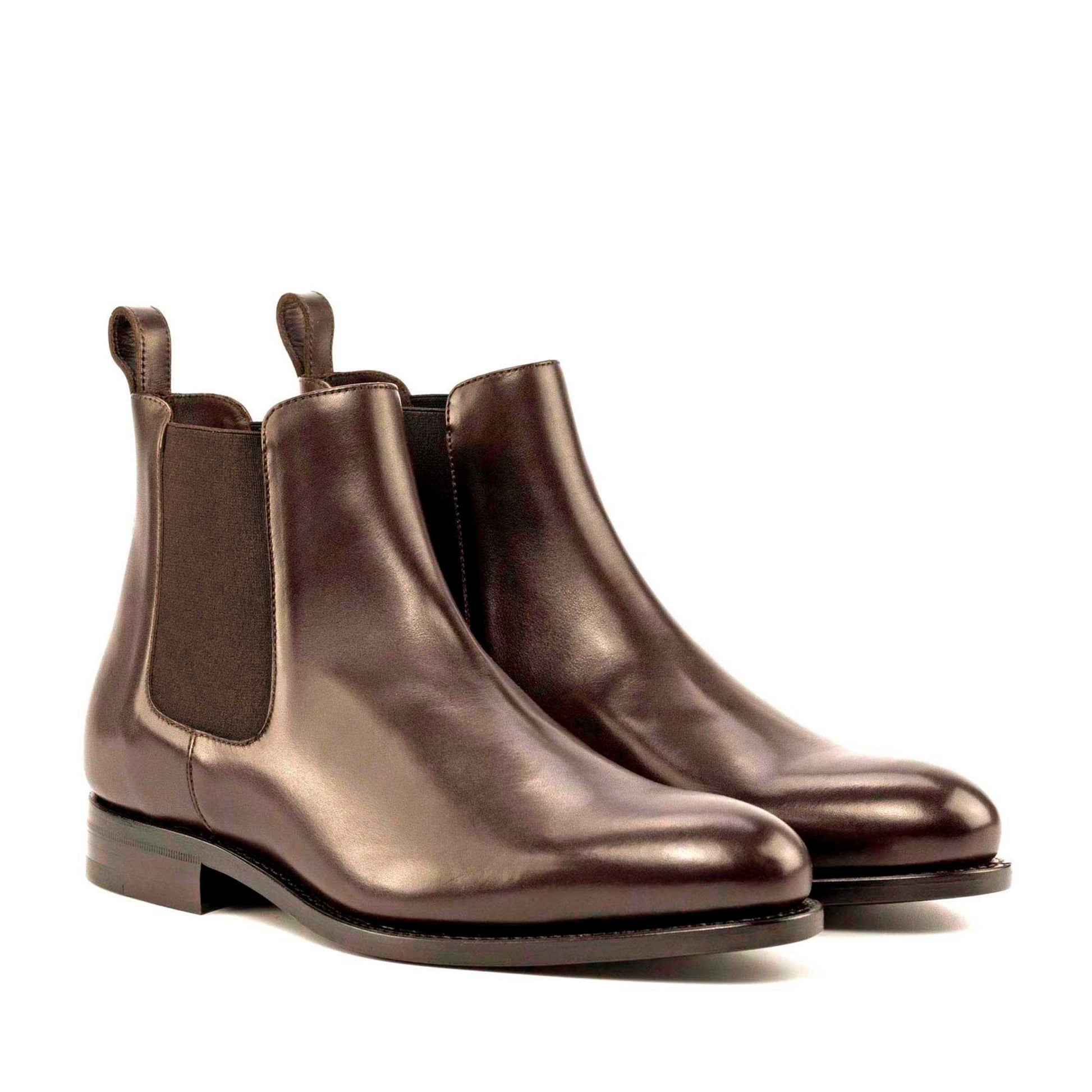 Chelsea Boot in Dark Brown Box Calf - Zatorres | Free Shipping on orders over $200